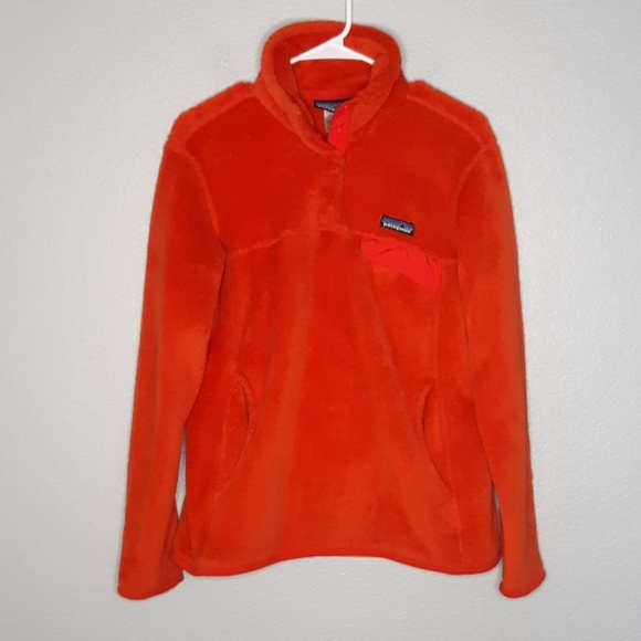 Patagonia Jackets & Blazers - Patagonia Orange and Pink Synchilla Halfzip Jacket